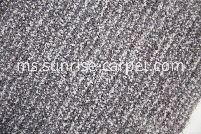 Microfiber with viscose short pile carpet grey color